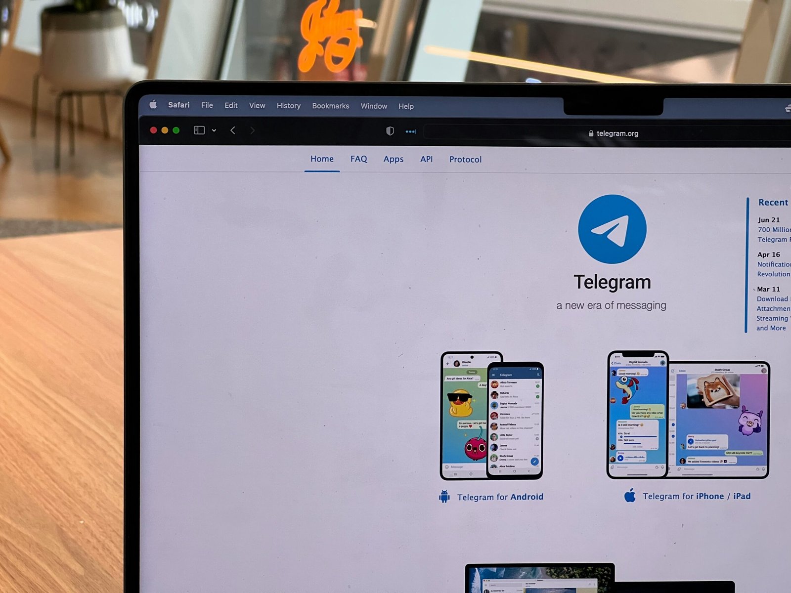 Telegram app interface displayed on a laptop, illustrating how recruitment scams operate on Telegram in India